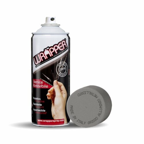 Wrapper Spray Vernice Removibile Grigio Alluminio