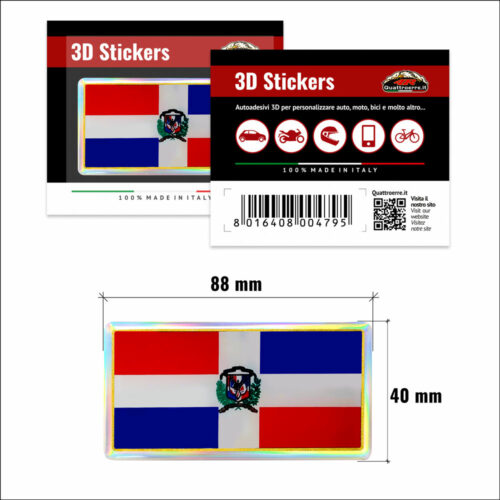 3D Sticker Bandiera Santo Domingo - immagine 2