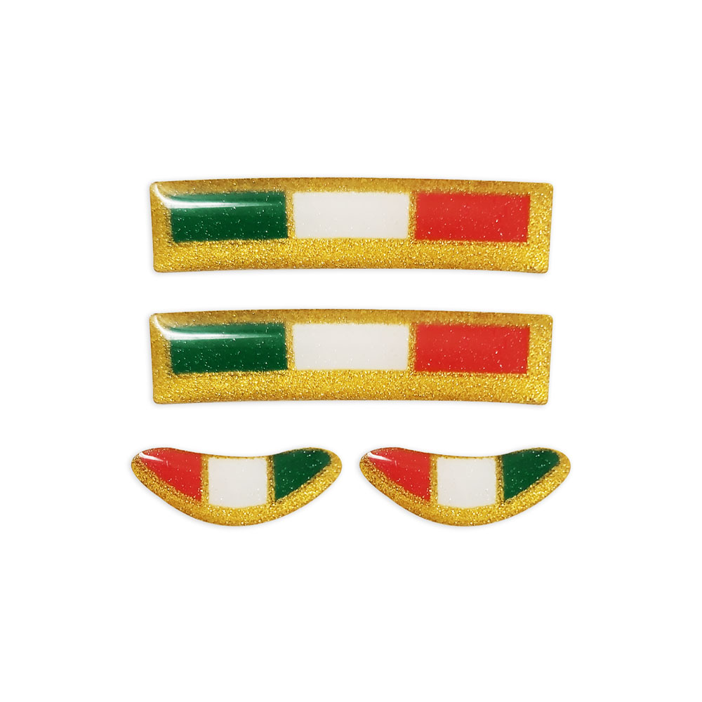 Adesivi Bandiera Italia 3D - Kit 3 Pezzi Con Resina A Rilievo, 110x15 Mm E 50x8 Mm, Colori Brillanti - Foto 7