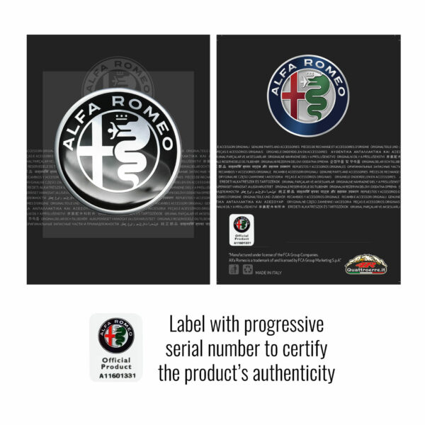 Diam Adesivi 3D Ufficiali Alfa Romeo Logo 75 mm 