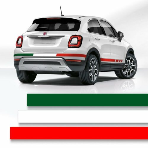 Stripes Tre Strisce Adesive Componibili per Auto Tricolore Italia