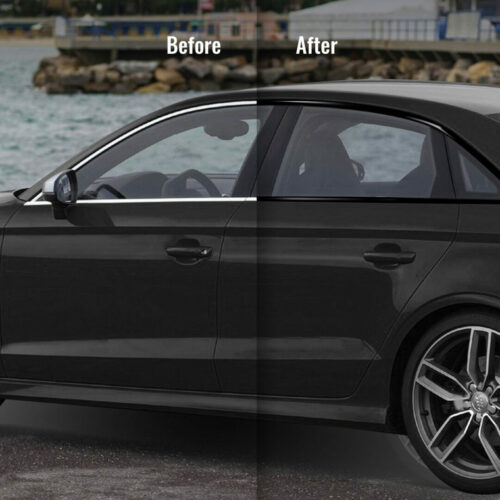 Black Cover Strisce Adesive Nero Lucido per Wrapping Cromature Auto - immagine 3